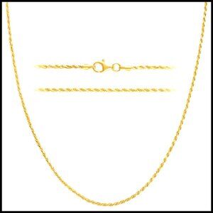 Italian Sterling Silver Diamond Cut Braided Rope Chain Necklace Classic Elegant